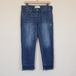 Abercrombie & Fitch Boyfriend Straight Jeans Raw Hem Women's 4 R Casual